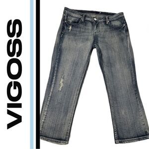 Vigoss Women’s Light Distressed Denim Crop Jeans‎ - Size 9